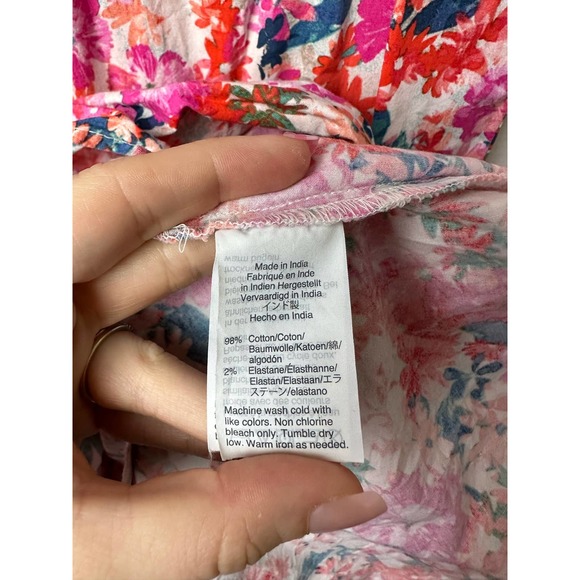 J Crew Mercantile Women's Floral Drop Waist Ruffle Shift Dress 4 - Picture 4 of 8